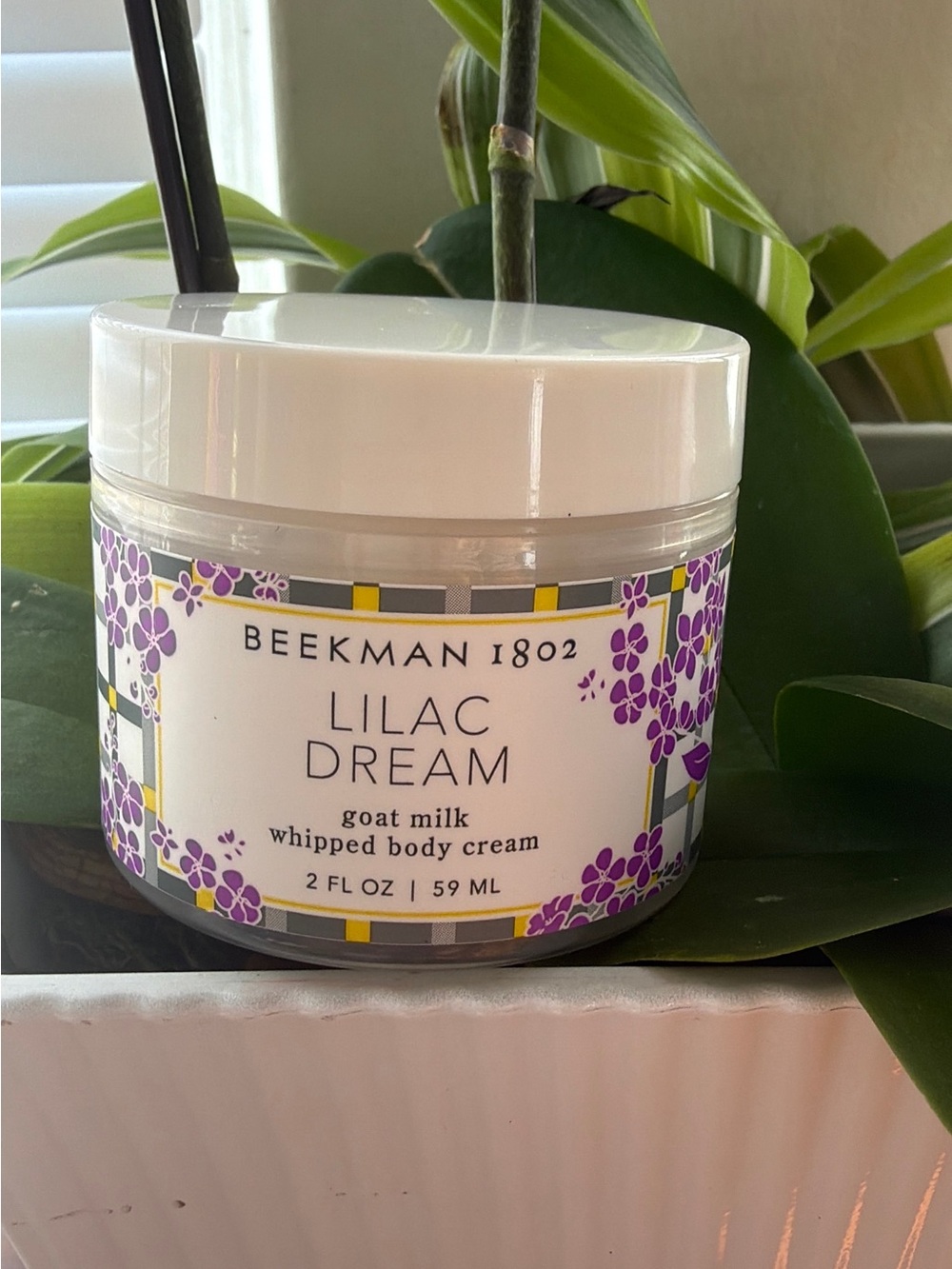 Beekman 1802 Lilac Dream Whipped Body Cream - White and Purple Accents